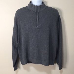 Cutter & Buck Men's Bayview Half-Zip 100% Cotton Pullover Sweater Grey S…